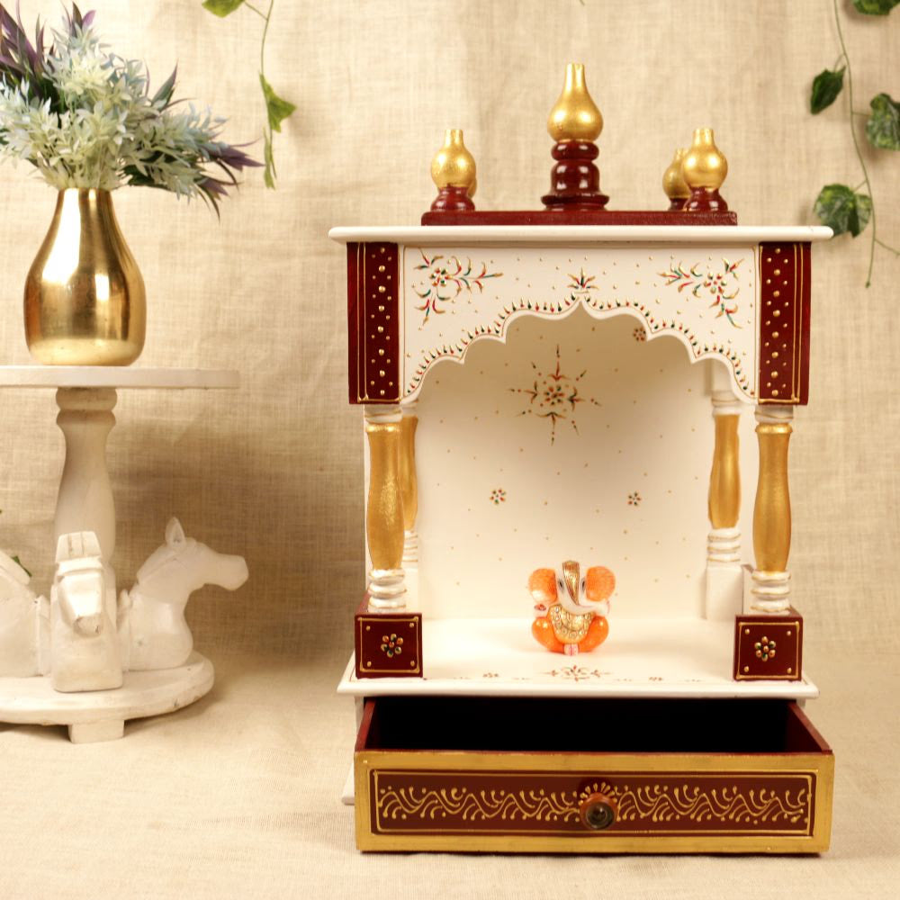 5 GHUMBAJ MANDIR OPEN WHITE COLOUR 9X18X18