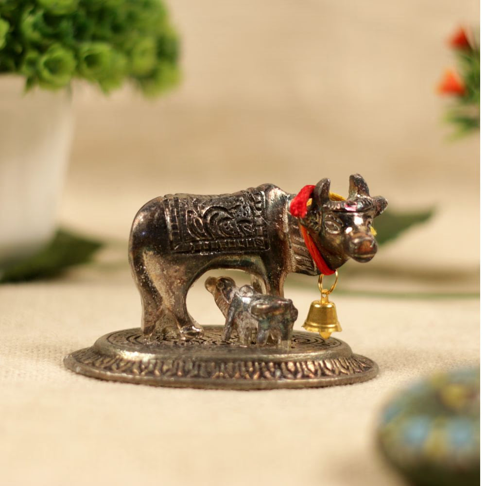 Metal Silver Kamdhenu (Small)