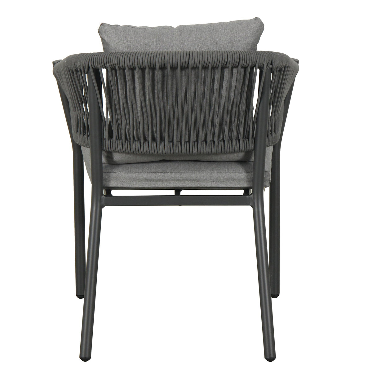 4-Seater Woven Outdoor Dining Set – Round Patio Table & 4 Armchairs