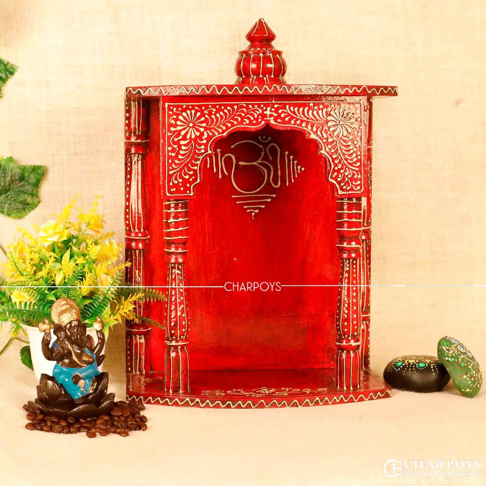 Handcrafted Wooden Nag Mandir | 8×5×7 inches | Traditional Temple Decor