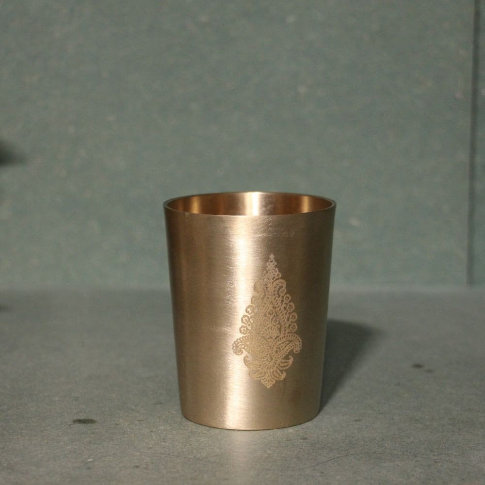 Handcrafted Kansa Glass – Traditional Bronze Drinking Tumbler