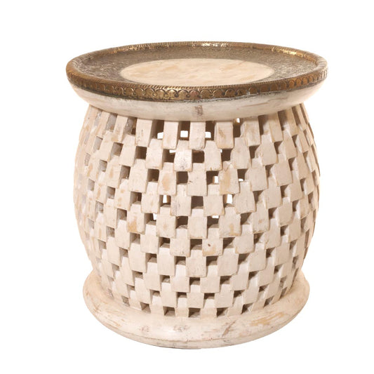 BARREL STYLE CUTTING WORK SIDE TABLE/STOOL