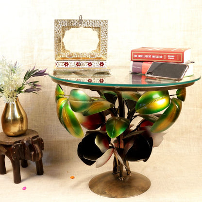 Wooden Hand Painted Flower Table