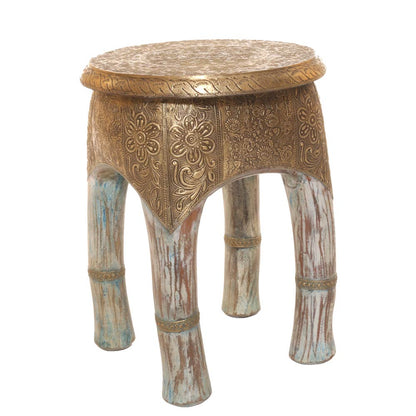 Handcrafted Animal Leg Style Stool – Premium Wooden Accent Stool with Hand-Carved Legs