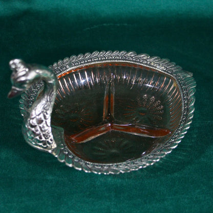 Paan Tray with Peacock Design — Handcrafted Decorative Serving Plate