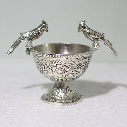 Metal Parrot Bowl — Handcrafted Decorative Serving Bowl
