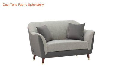 Modern Curved Back Loveseat Sofa with Padded Arms