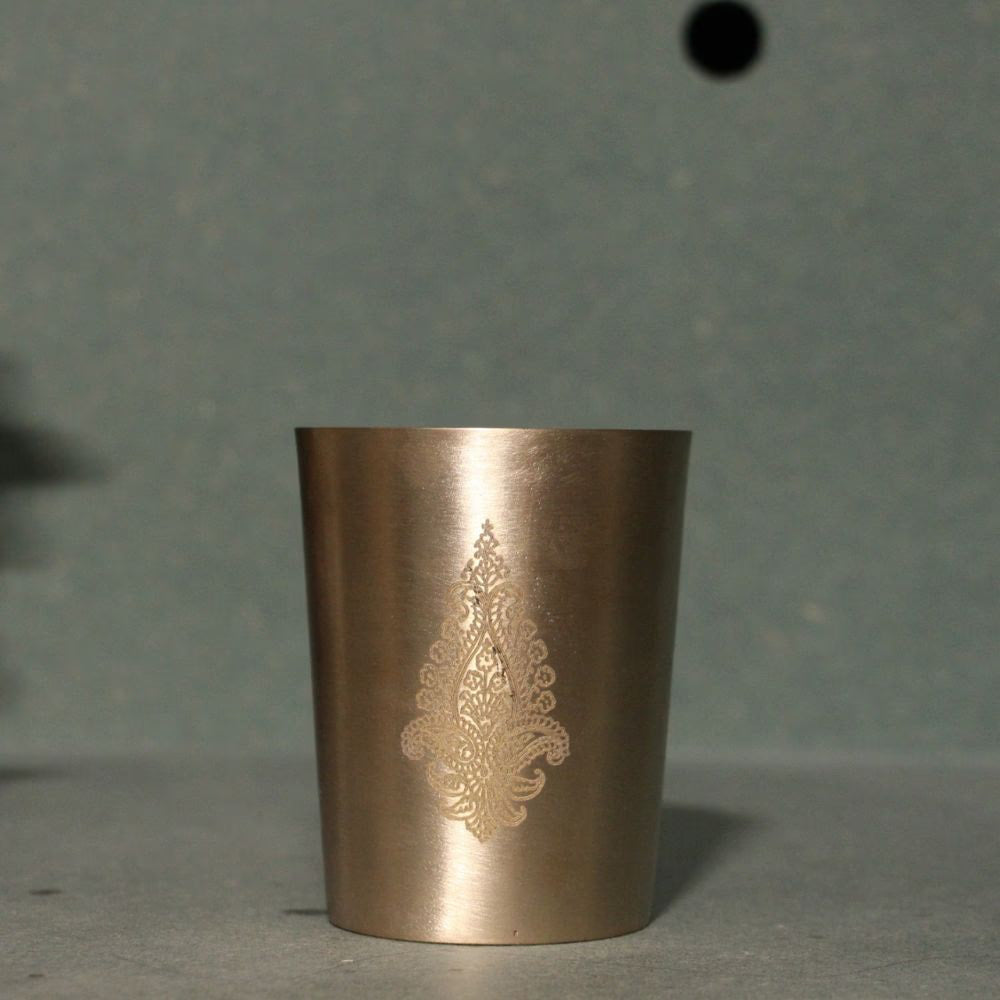 Handcrafted Kansa Glass – Traditional Bronze Drinking Tumbler