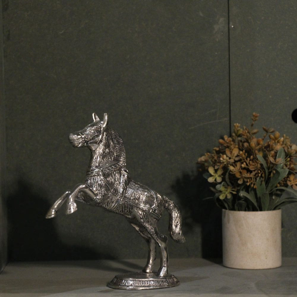 Metal Jumping Horse – Handcrafted Decorative Showpiece
