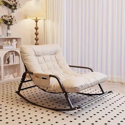 Outdoor Rocking Lounge Chair – Cushioned Reclining Patio Chair