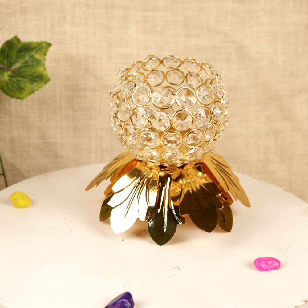 Crystal Diya Flower