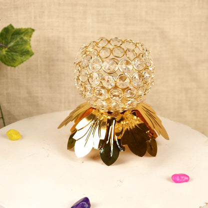Crystal Diya Flower