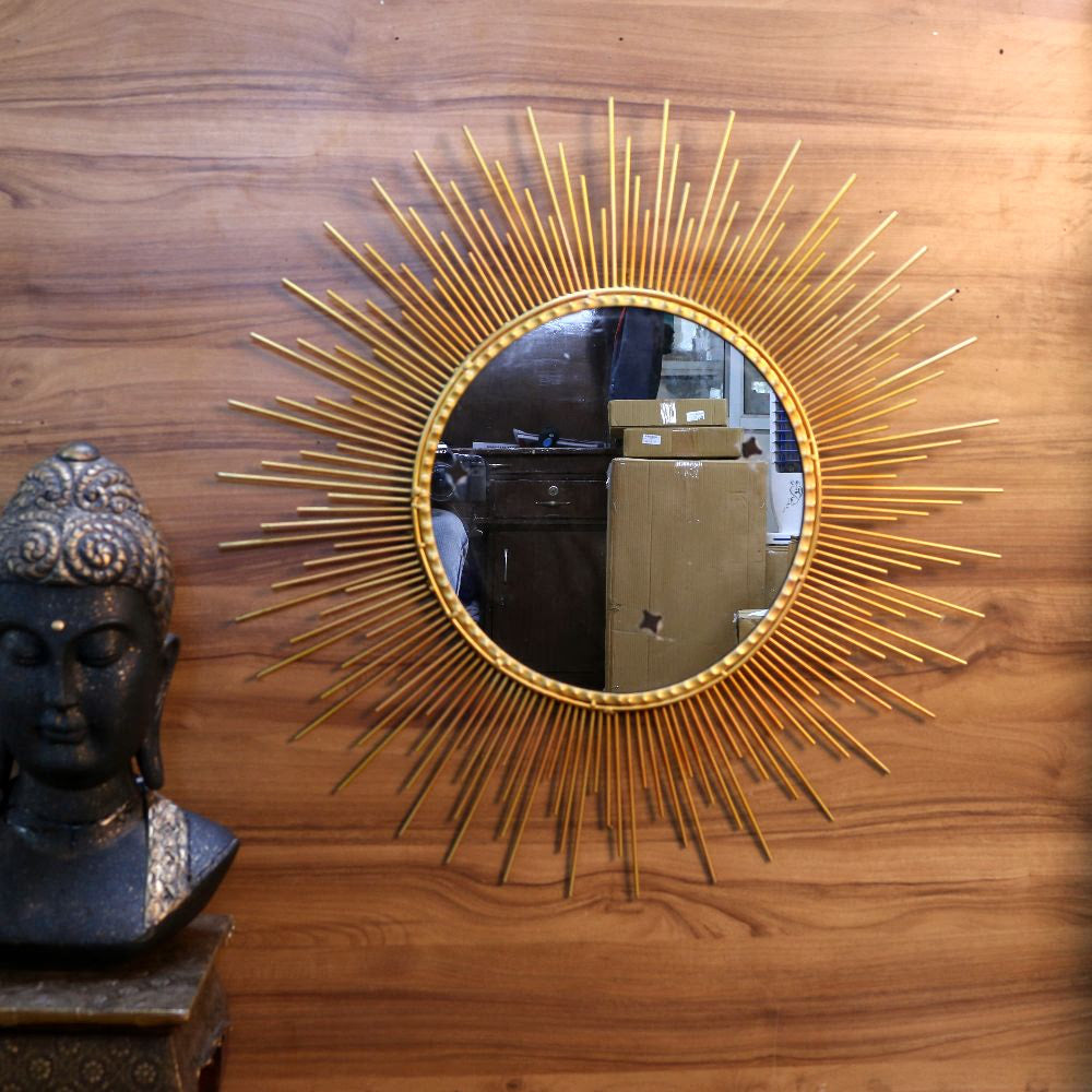 Iron Sun Wall Mirror