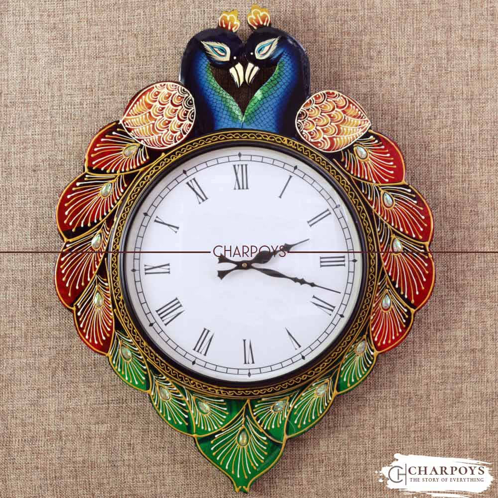 Peacock Design Wall Clock
