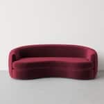 Modern Curved 3-Seater Sofa with Deep Seat & Rounded Arms