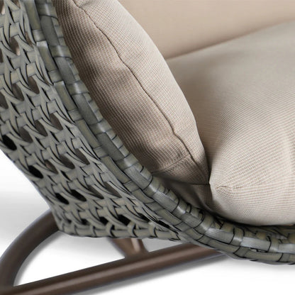Outdoor Hanging Egg Chair with Stand & Cushioned Seat