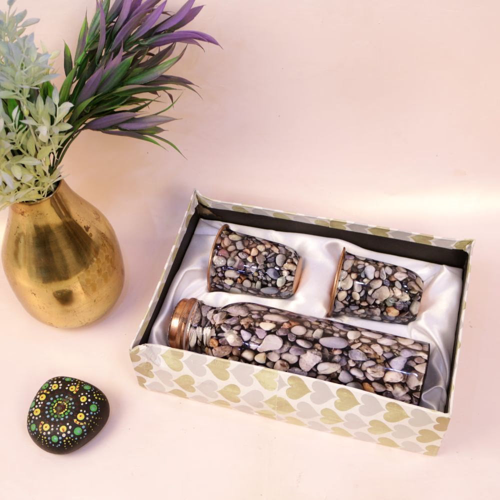 Bottle & Glass Set with Box – Handcrafted Gift Set