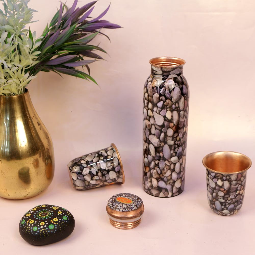 Bottle & Glass Set with Box – Handcrafted Gift Set
