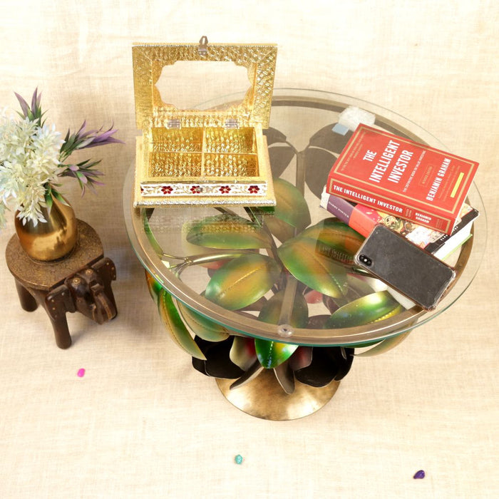 Wooden Hand Painted Flower Table