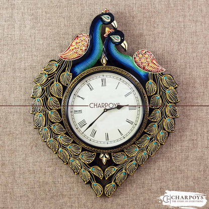 Peacock Design Wall Clock 16X12