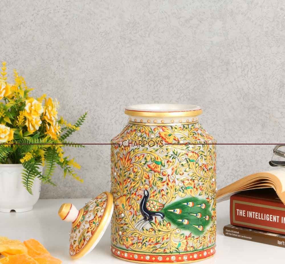 Marble Painted Designer Jar / Vase