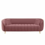 Modern Curved Channel Tufted 3-Seater Sofa- Shivora Crafts