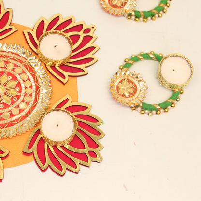 Decorative Rangoli Candle Holder