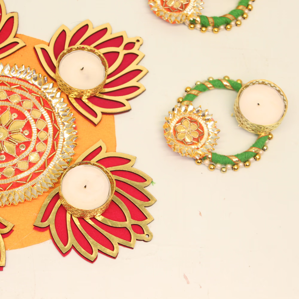 Decorative Rangoli Candle Holder
