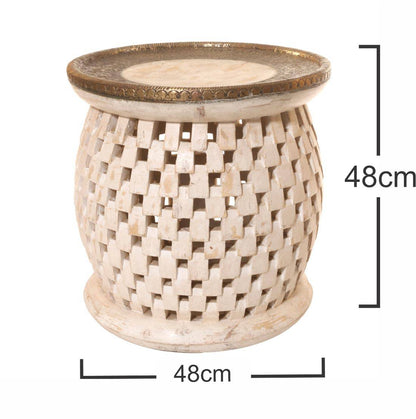 BARREL STYLE CUTTING WORK SIDE TABLE/STOOL