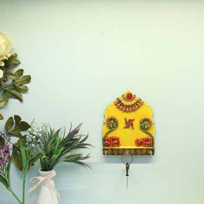 Shubh Labh Key Stand — Handcrafted Decorative Key Holder