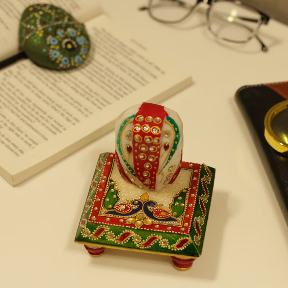 Auspicious Marble Chauki Ganesha