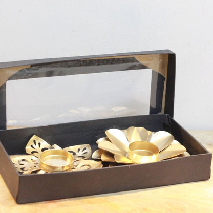 Iron Flower T-Light Holder Set of 2 With Gift Box
