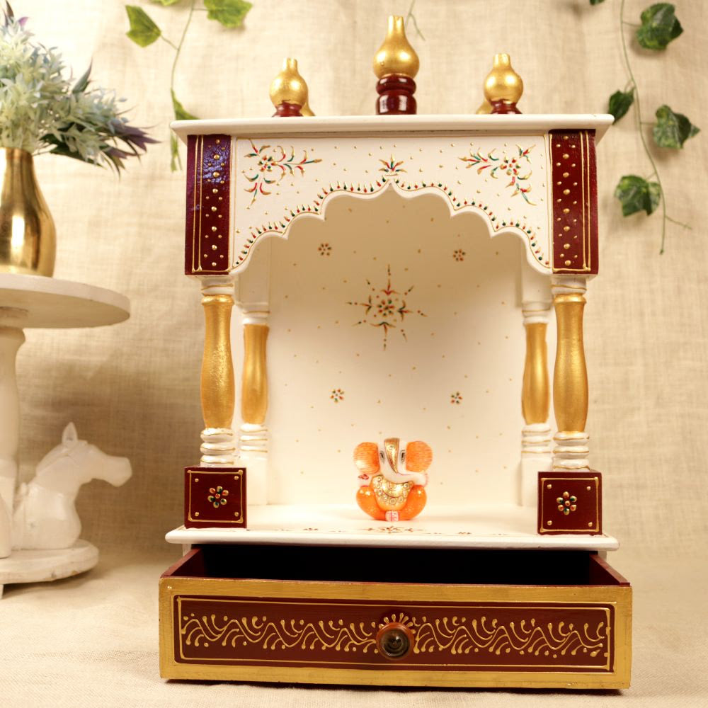 5 GHUMBAJ MANDIR OPEN WHITE COLOUR 9X18X18