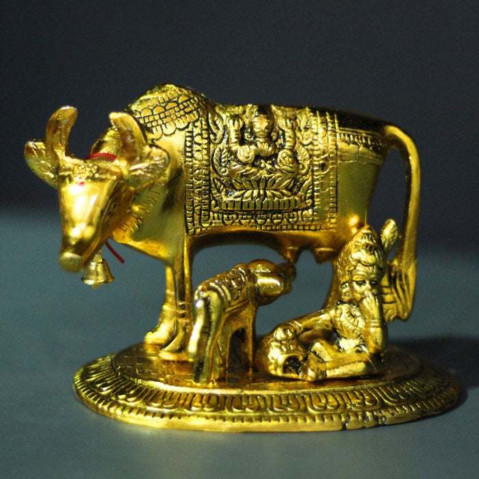 Metal Cow With Calf – Medium