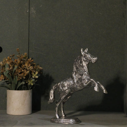 Metal Jumping Horse – Handcrafted Decorative Showpiece