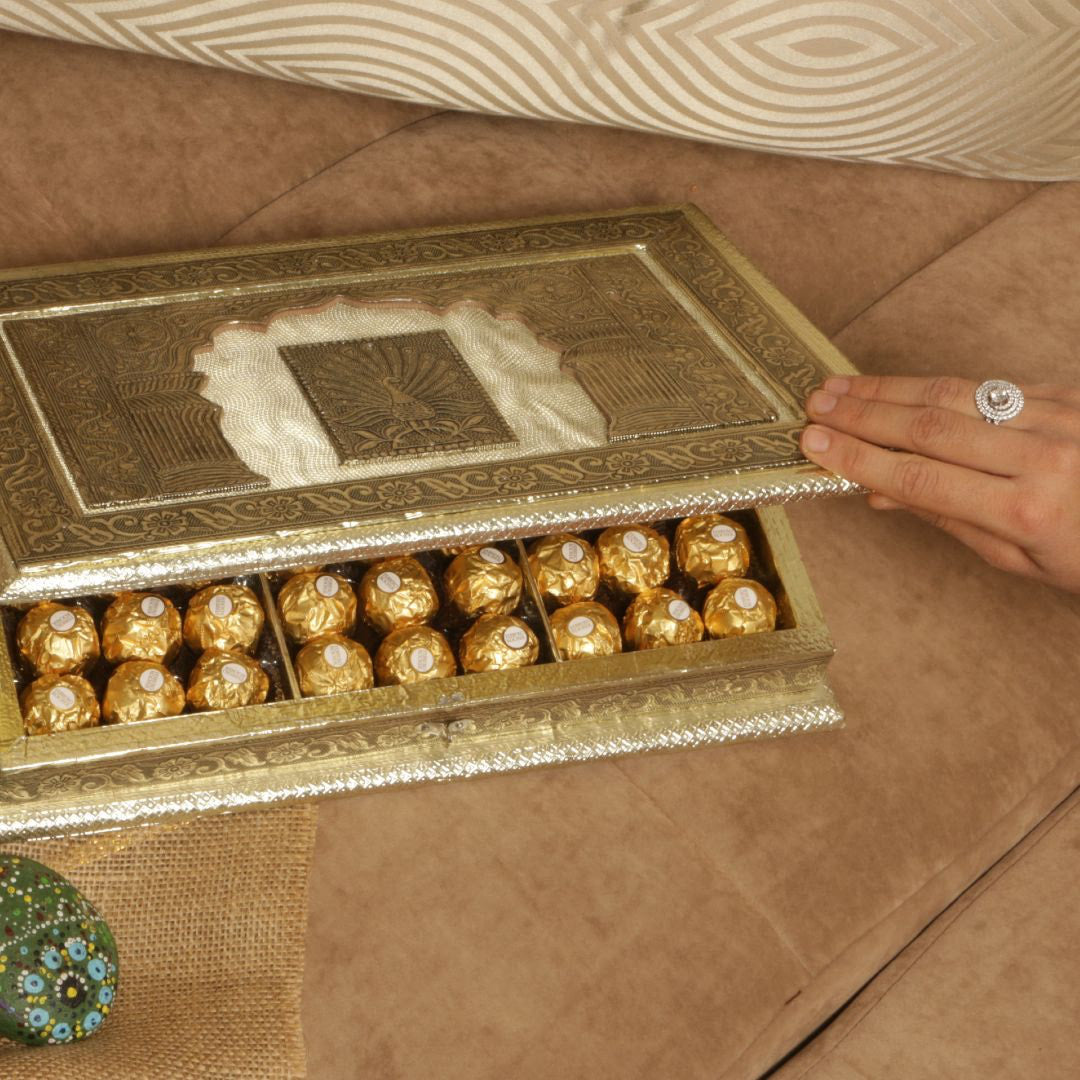 13X7 jARMER PEACOCK DRY FRUIT BOX