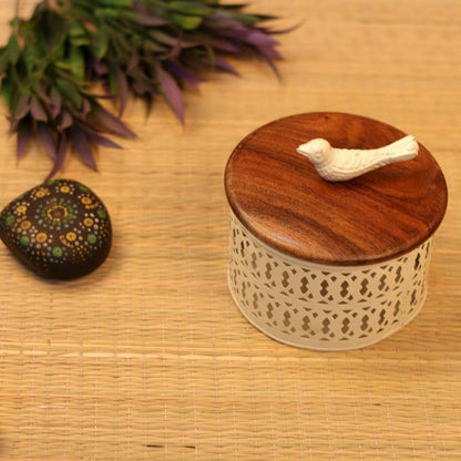 Matki with Wood Dhakkan – Handcrafted Traditional Storage Pot