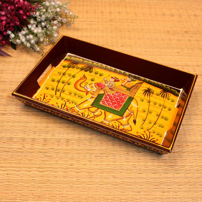 Wooden Elephant Printed Tray 12x8