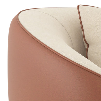 Modern Channel Tufted Accent Chair with Curved Quilted Arms - Shivora Crafts