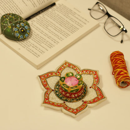 Marble Lotus Agarbatti Stand