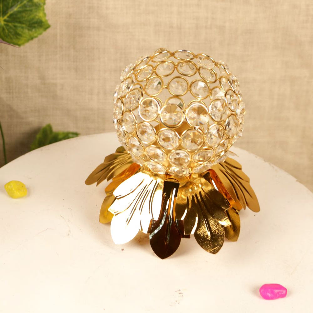 Crystal Diya Flower