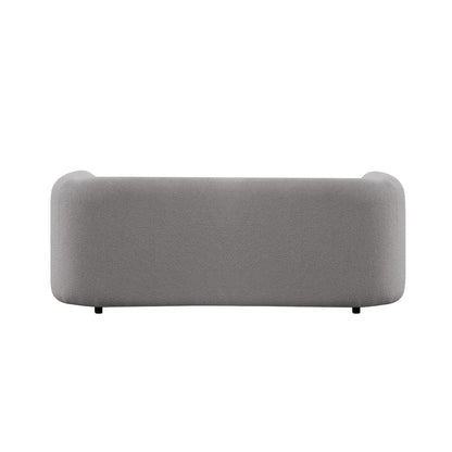 Modern Curved Frame 3-Seater Sofa with Accent Cushions