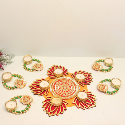Decorative Rangoli Candle Holder
