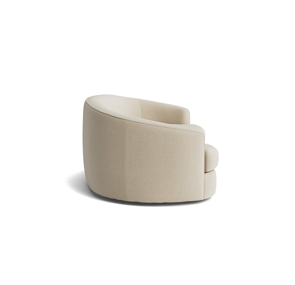 Modern Curved 3-Seater Sofa with Deep Seat & Rounded Arms