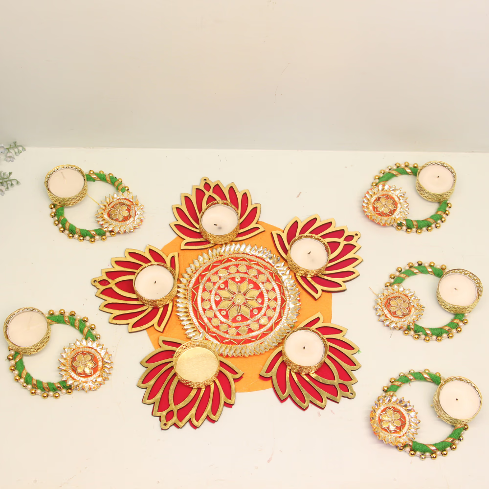 Decorative Rangoli Candle Holder