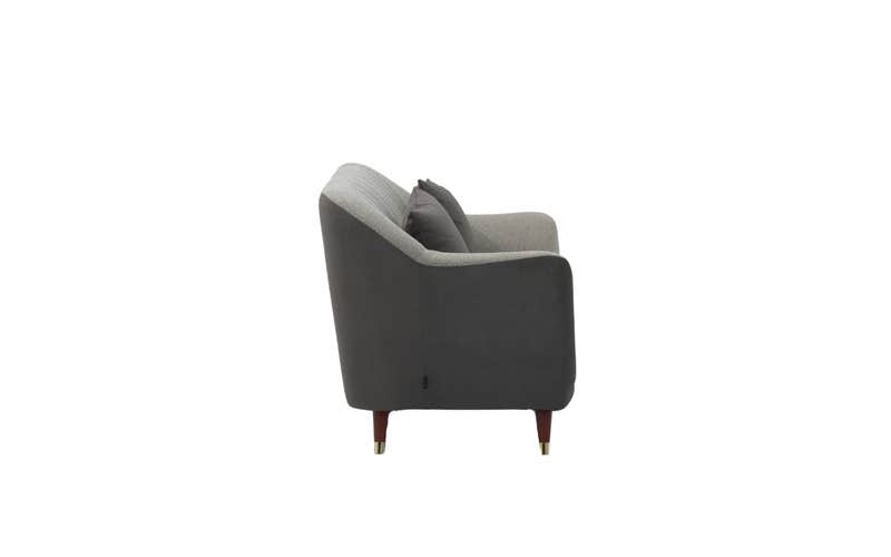 Modern Curved Back Loveseat Sofa with Padded Arms