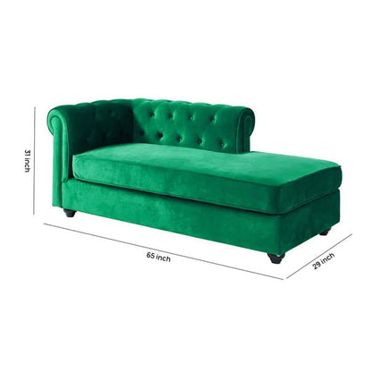 Classic Chesterfield Chaise Lounge Sofa with Button Tufted Backrest