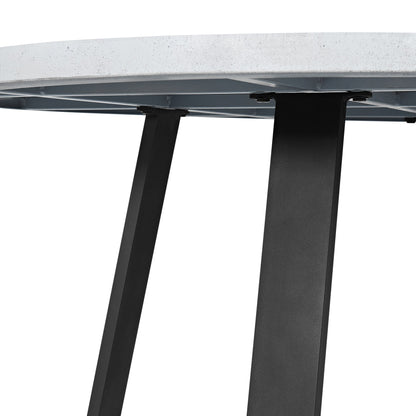4-Seater Woven Outdoor Dining Set – Round Patio Table & 4 Armchairs