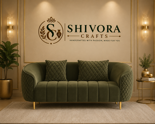 Quilted Channel Back 3 Seater Sofa
