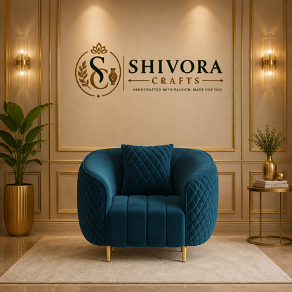 Quilted Channel Back Accent Armchair - Shivora Crafts